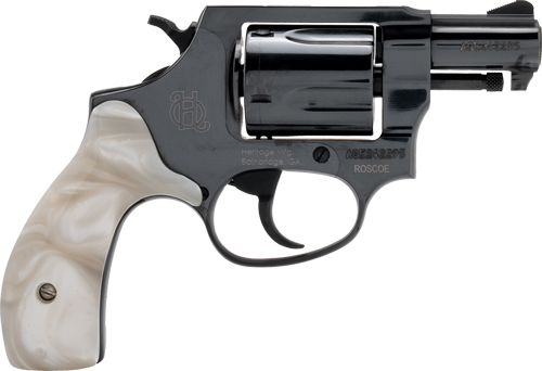 Heritage HR38B2WP Roscoe Revolver 38SP 2" Black White Pearl Grips - View 2