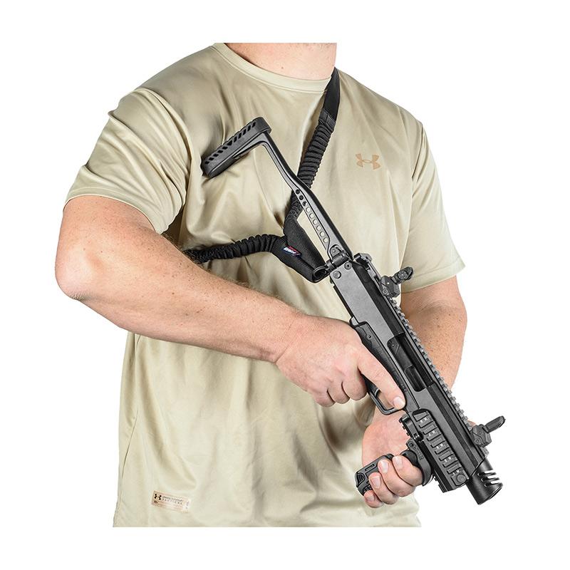 FAB Defense FXBUNGEEB Tactical Sling 23.6" Black Elastic Quick Release - View 2