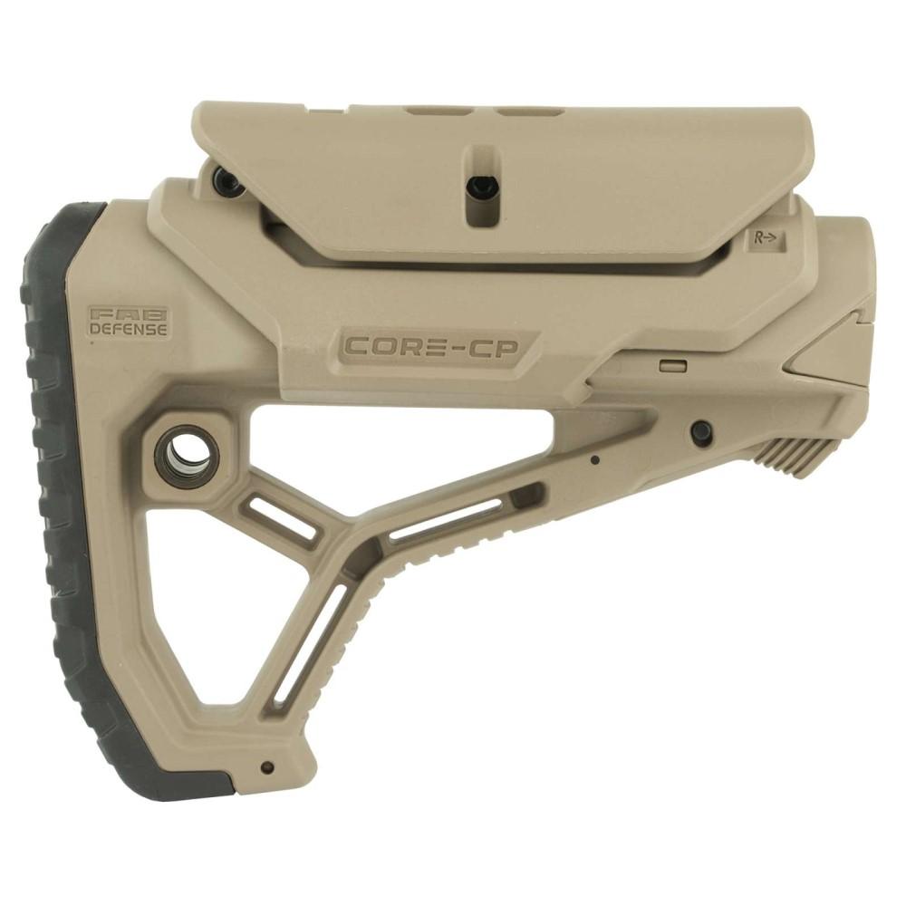 FAB Defense FXGLCORECPT GL-Core Buttstock AR-15/M4 Adj. Cheek-Rest FDE - View 2