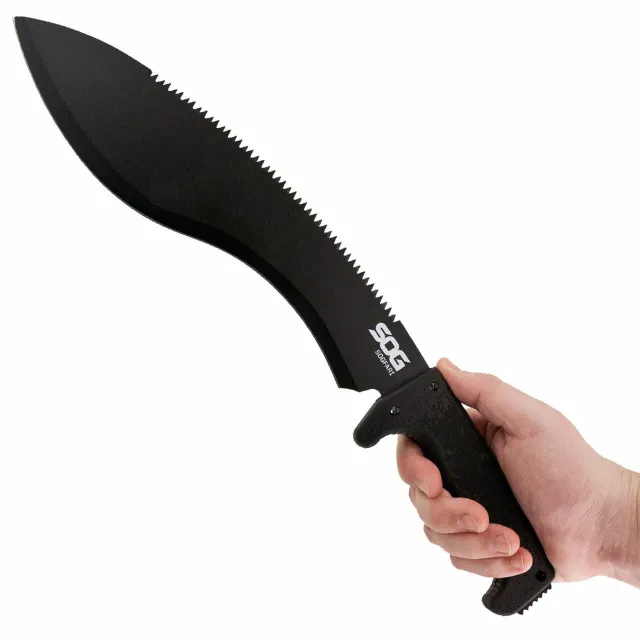 SOG SOGfari Kukri Machete Black Blade with Sheath 18 Inch Length - View 2