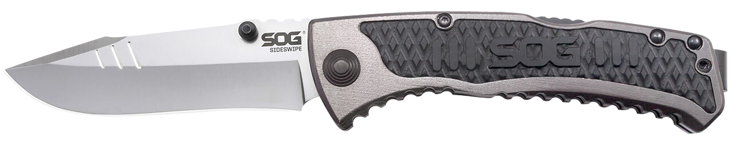 SOG SOGSW1011CP Sideswipe 3.40" Folding Knife 7Cr15MoV SS Blade Gray - View 2