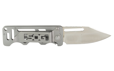 SOG SOG-EZ1-CP Cash Card 2.75" Clip Point 8Cr13MoV SS Blade Silver Handle - View 3