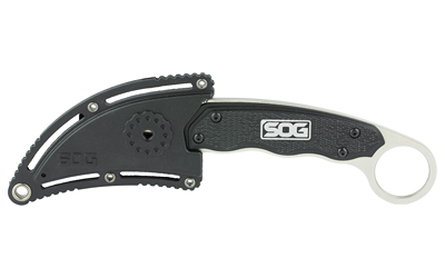 SOG SOG-GB1001-C Gambit 2.58" Sheepsfoot Blade Black Handle with Sheath - View 4