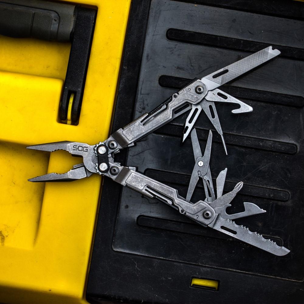 SOG SOG-PP1001-CP PowerPint Multi-Tool, 18 Tools, Stonewashed Steel - View 2