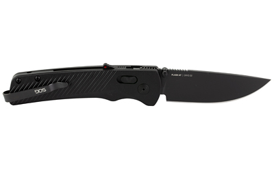 SOG Flash AT Blackout EDC Knife 3.45" Cryo D2 Plain Blade, GRN Handle, AT-XR Lock - View 3