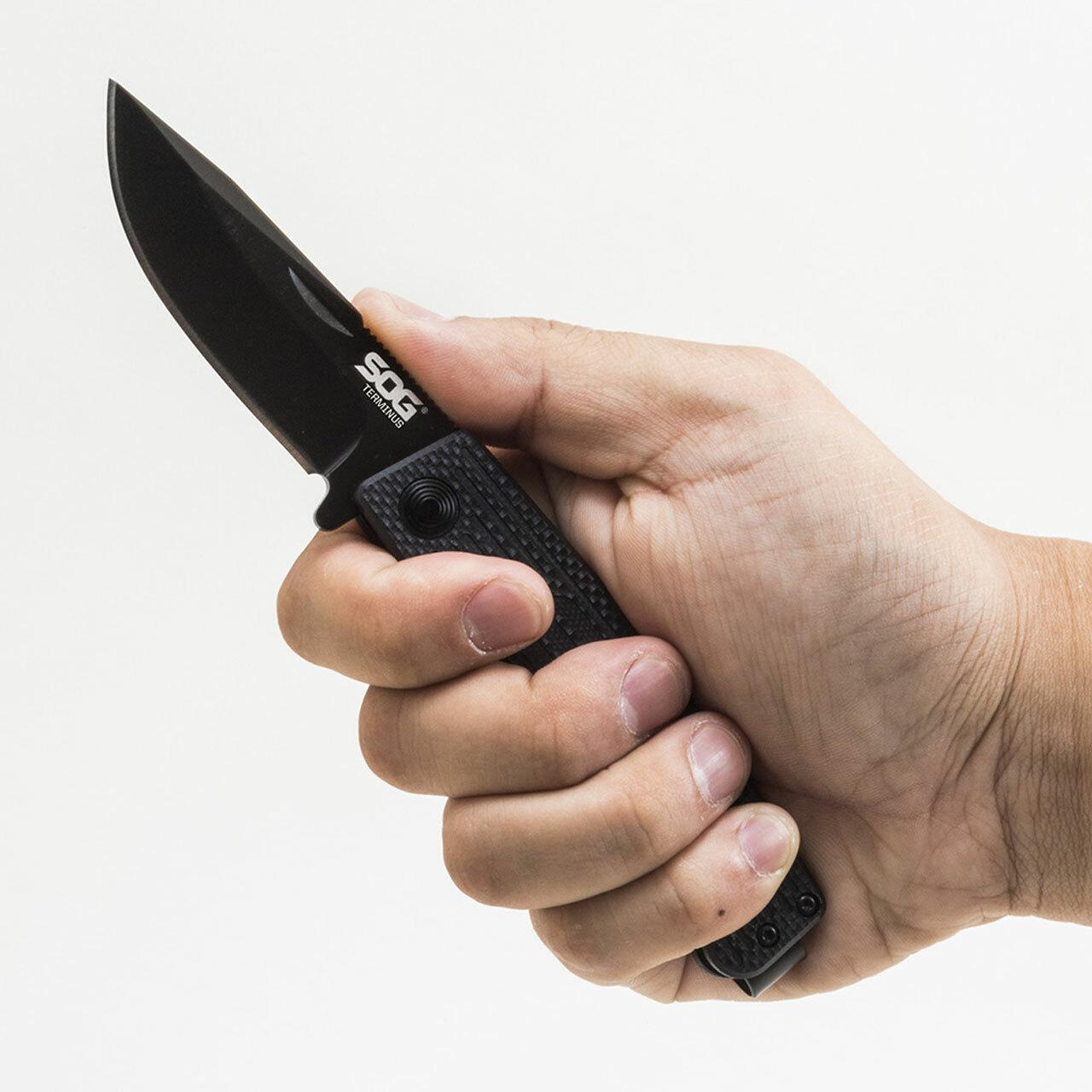 SOG SOGTM1007BX Terminus SJ LTE 2.9" S35VN Blade, G10 Handle, Gold TiNi - View 2