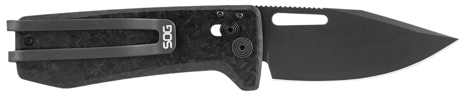 S.O.G SOG12630557 Ultra XR 2.80" Folding Knife Black Carbon Fiber Handle - View 2