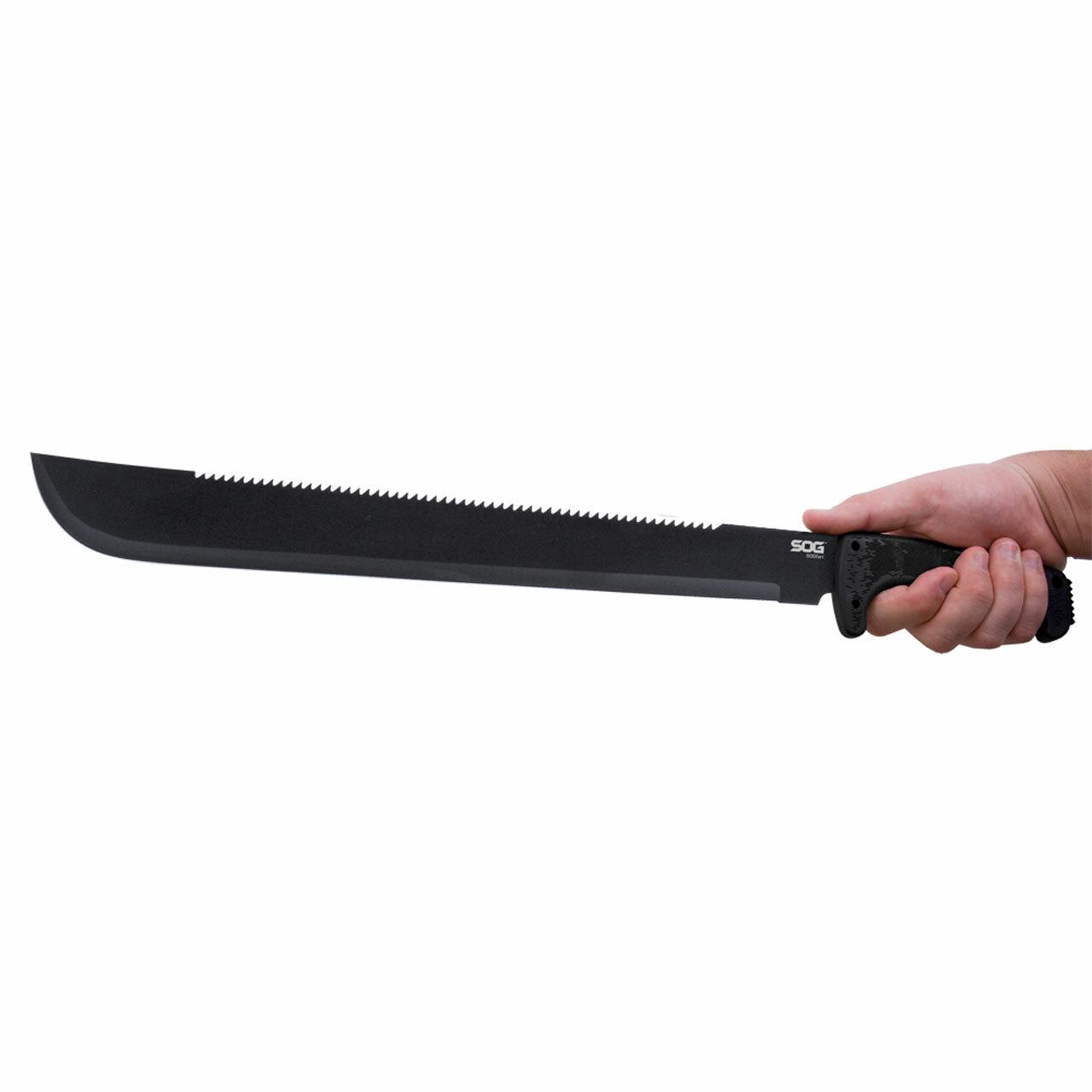 SOG SOGMC02N SOGfari 18" Machete 3Cr13MoV SS Blade Black Kraton Handle - View 2