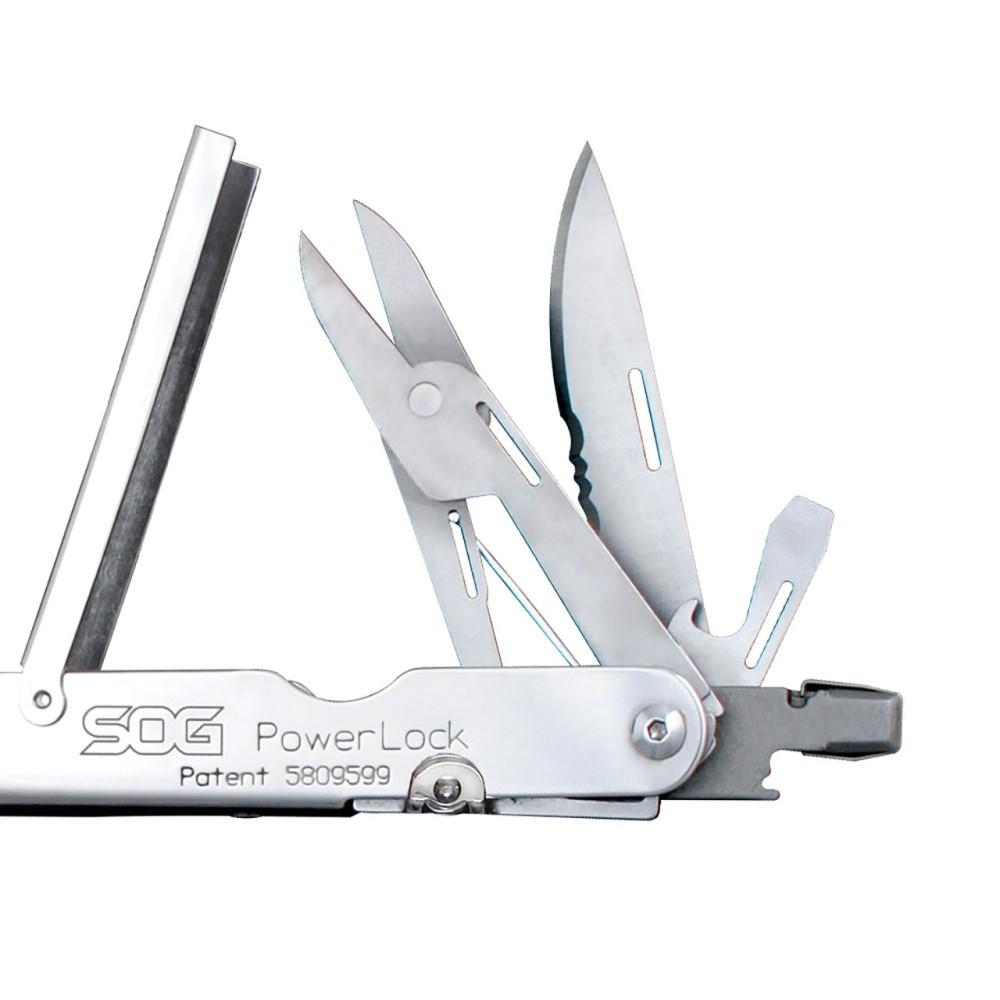 SOG SOG-S60N-CP PowerLock Multi-Tool 420 Stainless Steel 7" with Sheath - View 2