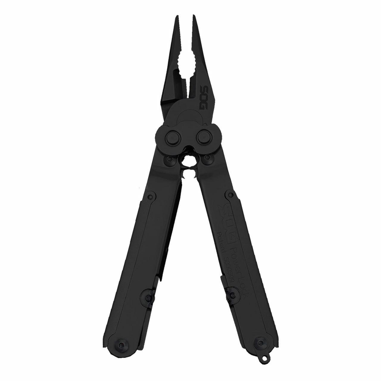 SOG B61N-CP PowerLock Multi-Tool Black Oxide with Scissors & Sheath - View 2