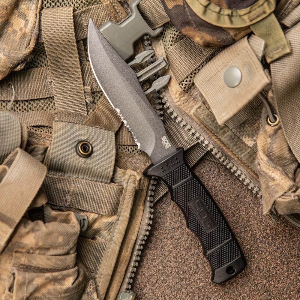 SOG SEAL PUP Knife with Durable Nylon Sheath - Model M37N-CP - View 2