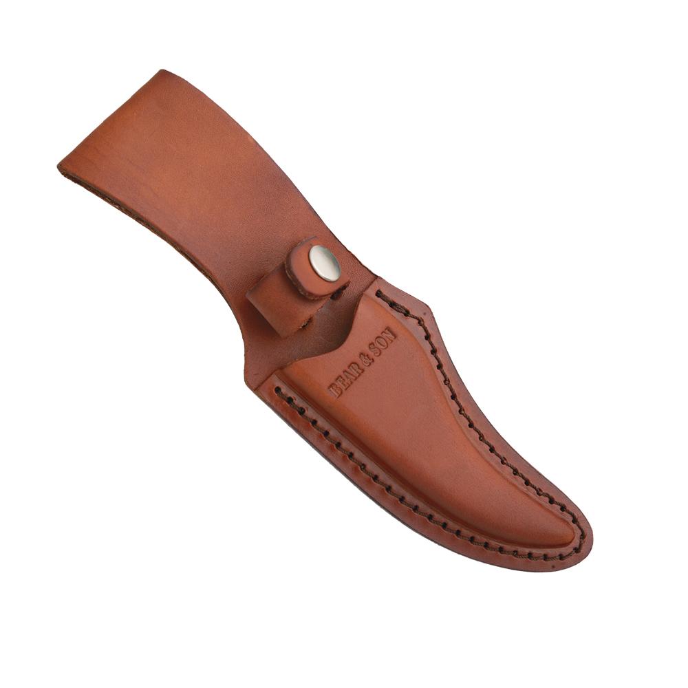 Bear & Son 753Z Upswept Skinner 3.1" Staglon with Leather Sheath - View 2