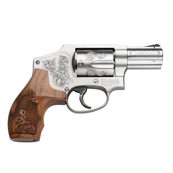 Smith & Wesson Model 640 357 Magnum 2 1/8 in Engraved Silver Wood Grip - View 2