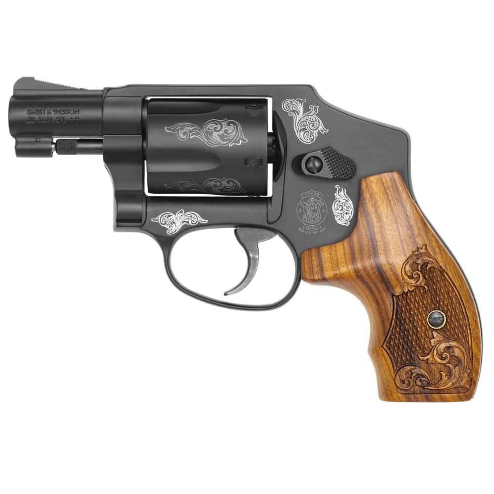S&W 442 38 Special +P 1.9in 5rd Matte Black Revolver with Engraving 150785 - View 2