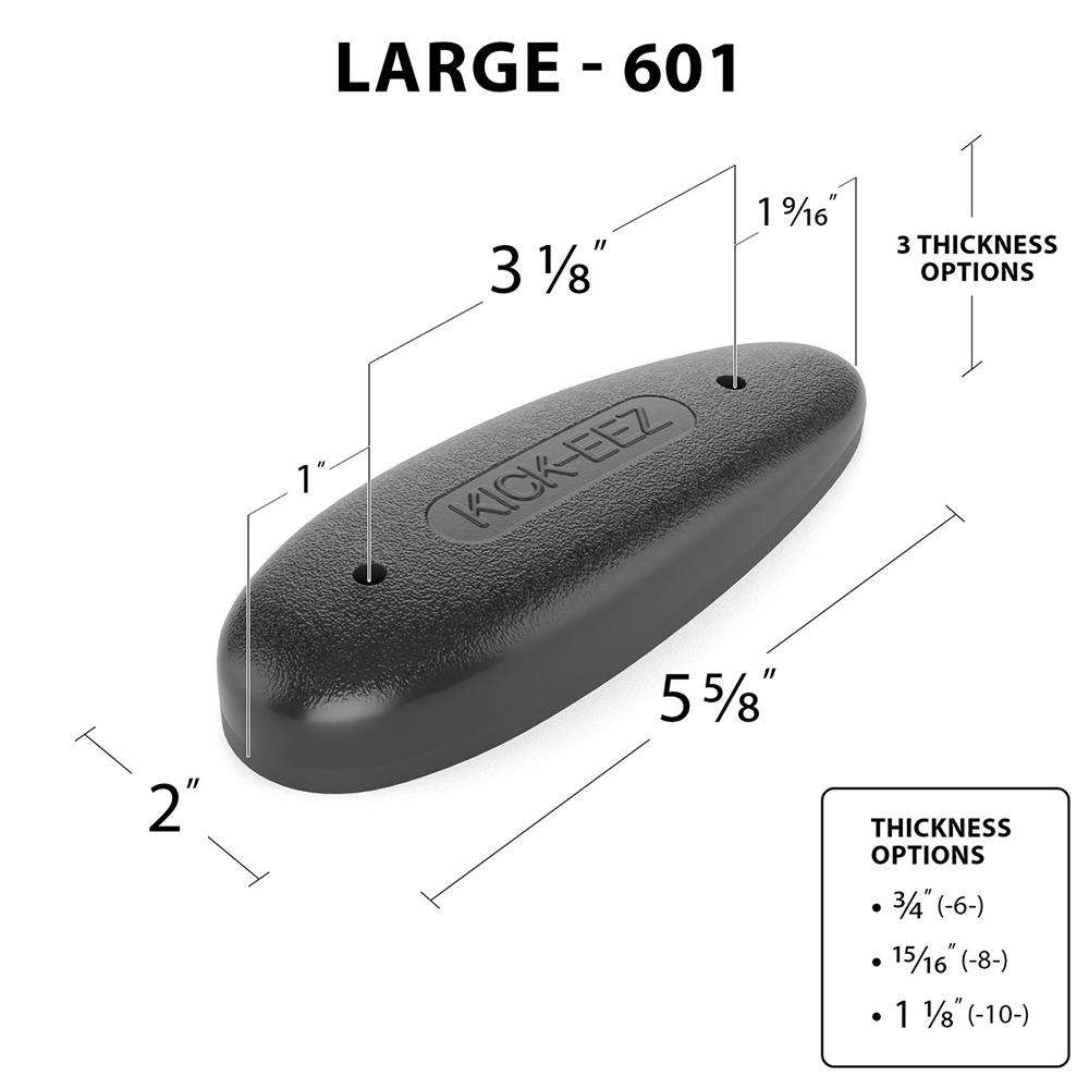 KICK-EEZ 601-10-L-B Thick Rocker Recoil Pad - View 2