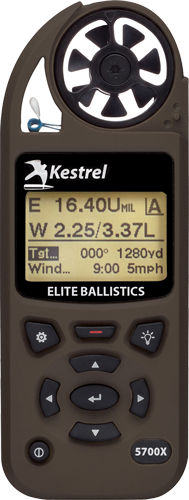 Kestrel 5700X Elite 0857XALFDEM Weather Meter with Ballistics, FDE Housing - View 2