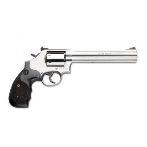 Smith & Wesson Model 686 Plus 357 Mag Revolver Silver w/ Black Grips - View 2
