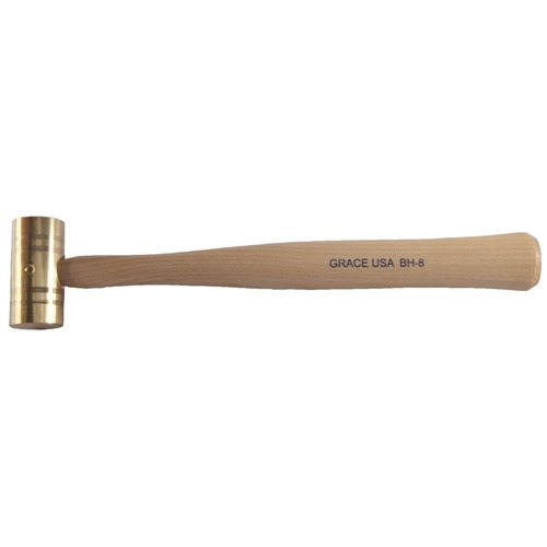 Grace USA GRBH8 8 oz Brass Hammer with Hickory Handle - View 4