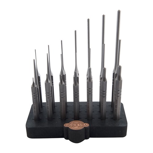 GRACE USA SP-21S-BB 21-Piece Steel Punch Set with Bench Block - View 5