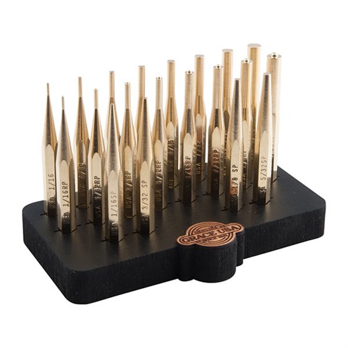 GRACE USA BP-20S-BB 20-Piece Brass Punch Set with Bench Block - View 3