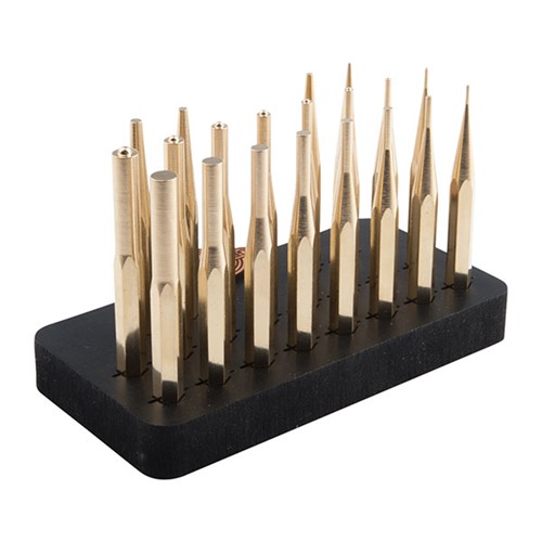 GRACE USA BP-20S-BB 20-Piece Brass Punch Set with Bench Block - View 4