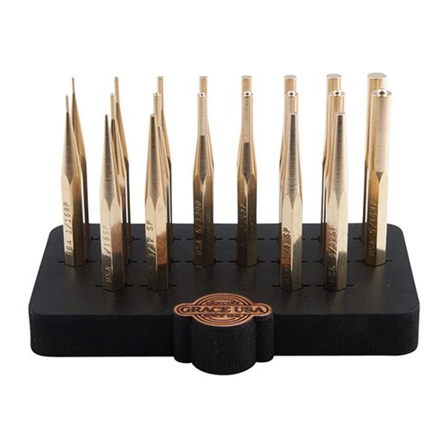 GRACE USA BP-20S-BB 20-Piece Brass Punch Set with Bench Block - View 5