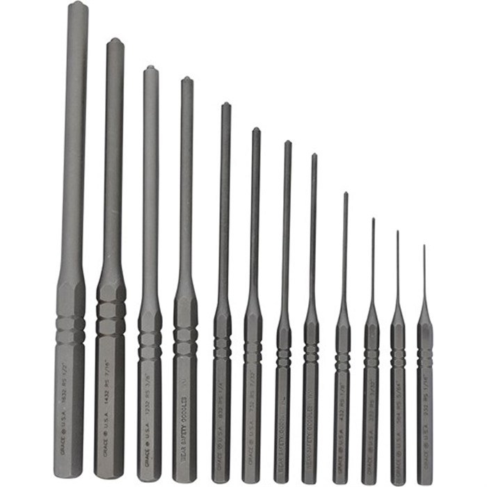 Grace USA GRRS12 Roll Pin Punch Set Steel 12pc with Vinyl Pouch - View 2