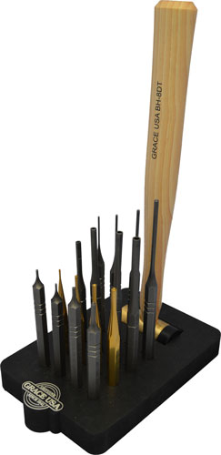 Grace USA GRAR1517BB 17-Piece AR15 Punch & Hammer Set with Bench Block - View 2