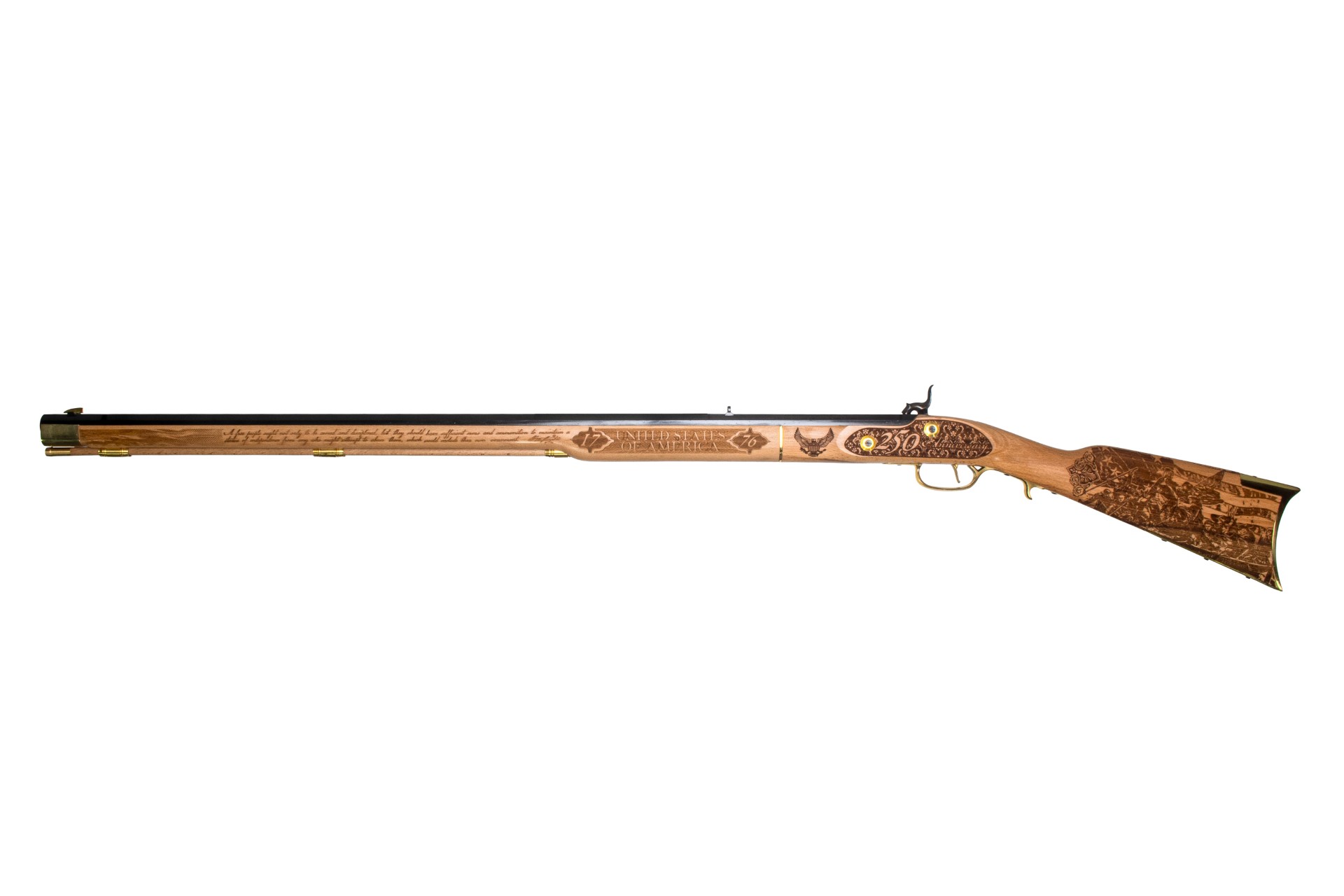 TRADITIONS KY RIFLE 50 CAL 33.5IN BARREL 250TH FOUNDING FATHER SIGNATURES DOI SIGNING SCENE 1 OF 250 R2020250