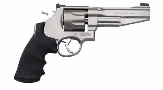 Revolver Smith & Wesson M627 357 Magnum 5" Barrel Stainless Steel Wood Grip - View 2