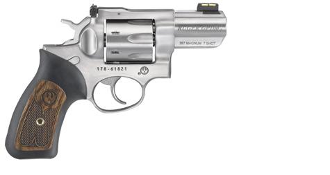 Ruger GP100 357 Mag 2.5 in Satin Stainless 7 Shot Revolver - View 2