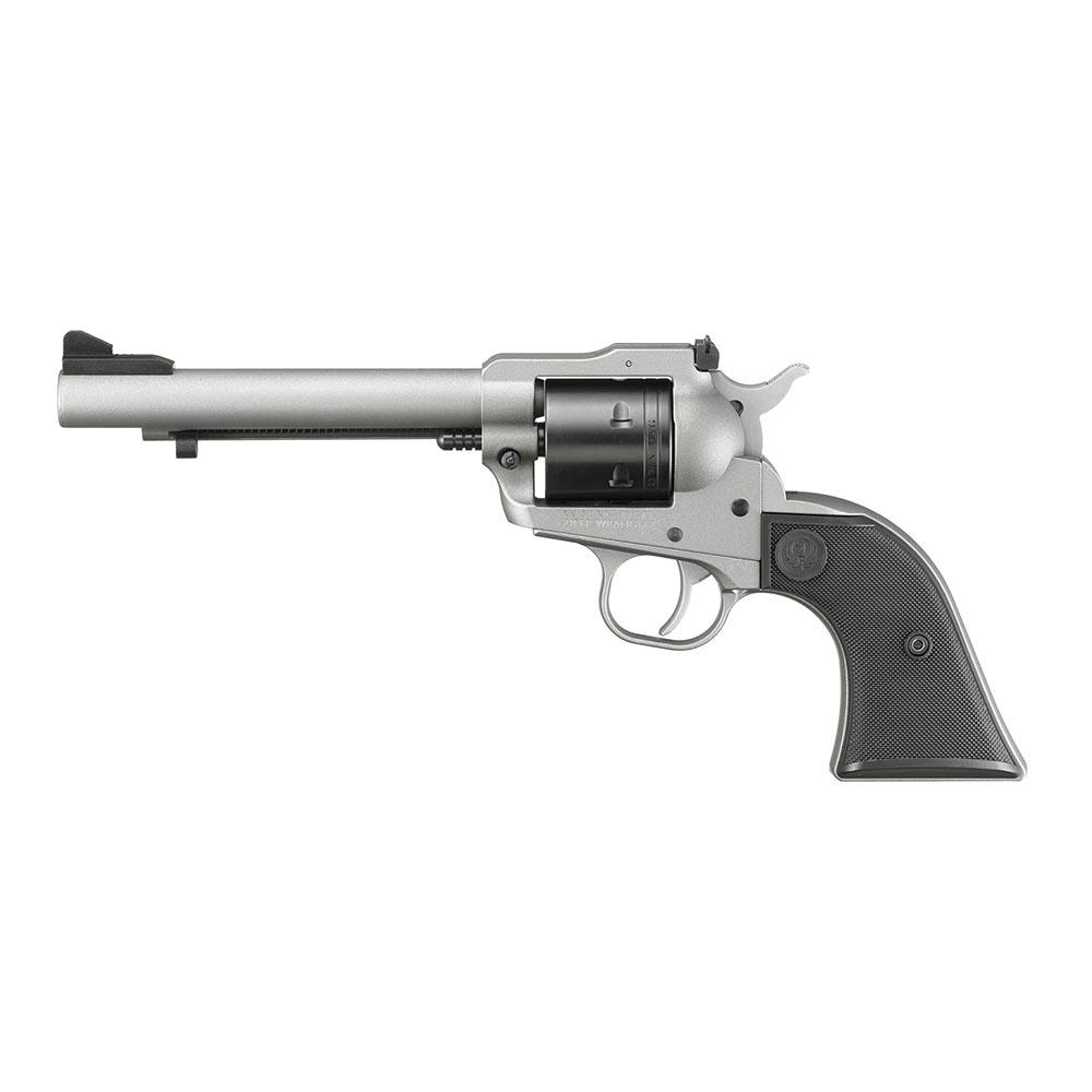 Ruger 2033 Super Wrangler Revolver, Dual Caliber 22 LR/WMR, 5.50-Inch Barrel, Adjustable Sights, Silver Cerakote Finish, 6-Round Capacity - View 2