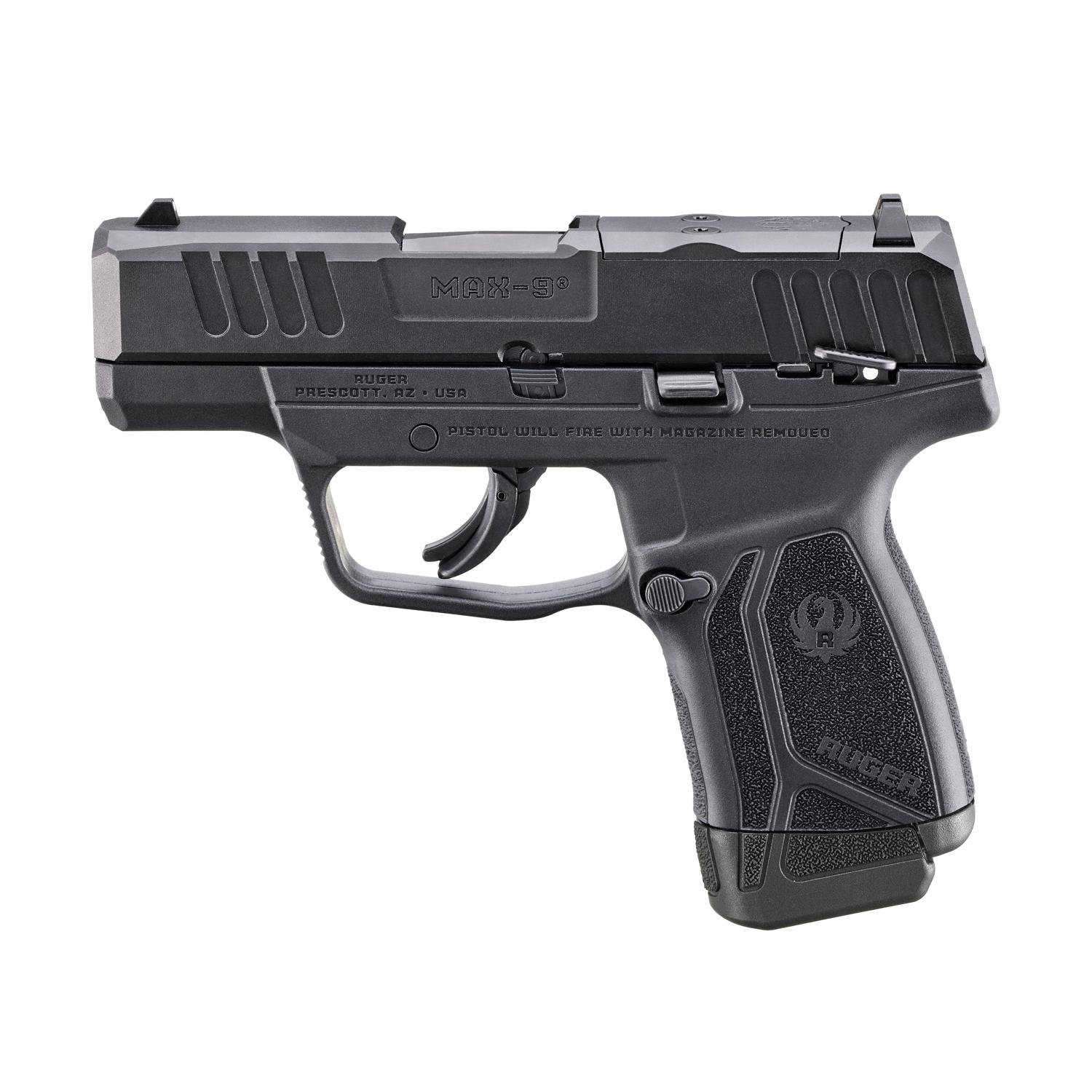 Ruger MAX-9 Handgun 9mm Luger 10rd Magazine 3.20" Black Oxide Barrel Manuel Safety - View 2
