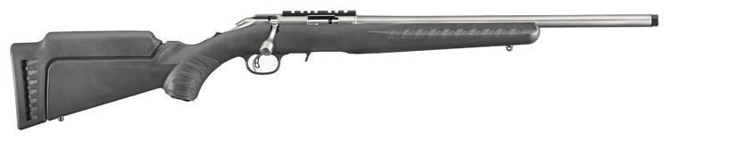Ruger 8352 American Rimfire 22 WMR, 18" Satin Stainless Steel Barrel, 9+1 Capacity, Lightweight Black Synthetic Stock, Adjustable Trigger, Optics Ready - View 2
