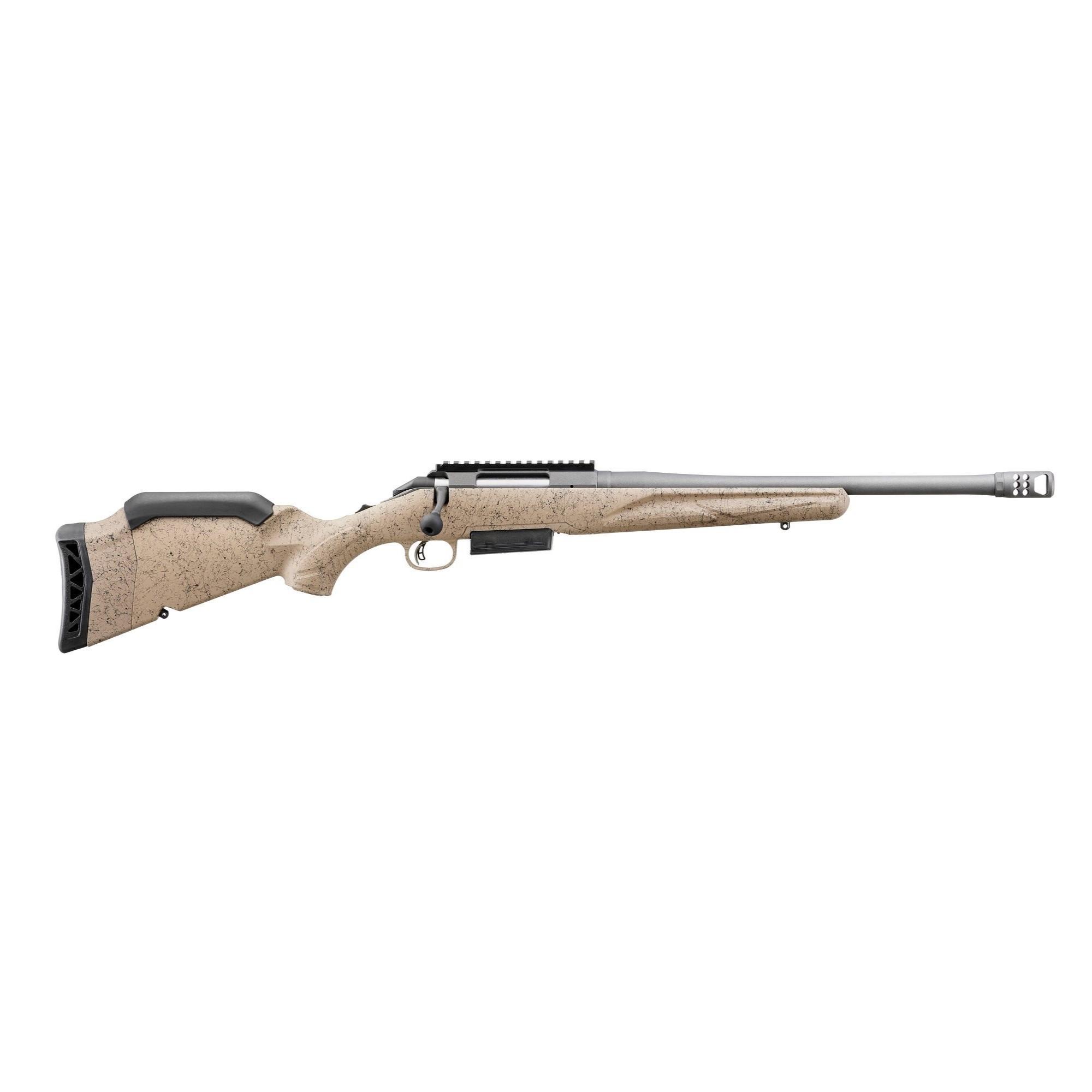 Ruger American Gen II 400 Legend 16.1" Cobalt Cerakote Barrel FDE Splatter Stock - View 2