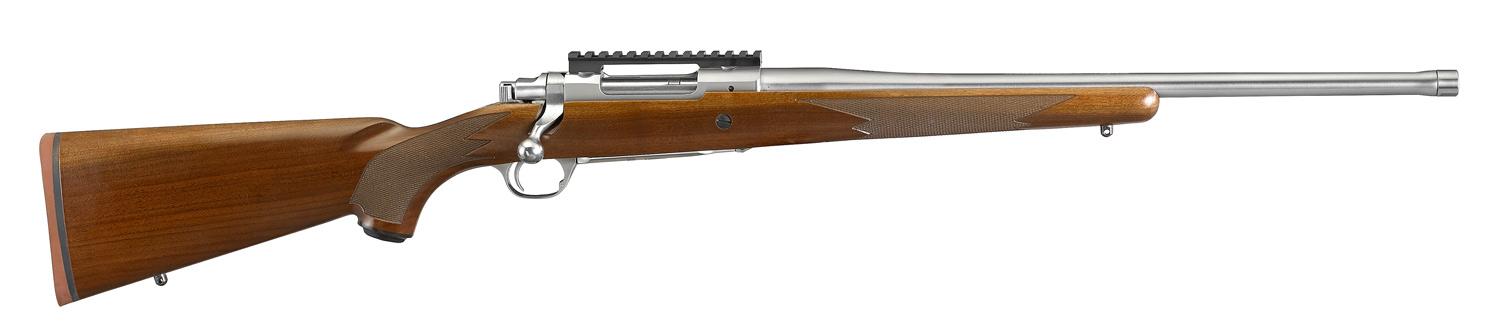 Ruger Hawkeye Hunter 308 Win 4+1 20" Threaded Barrel Satin Stainless Steel American Walnut Stock - View 2