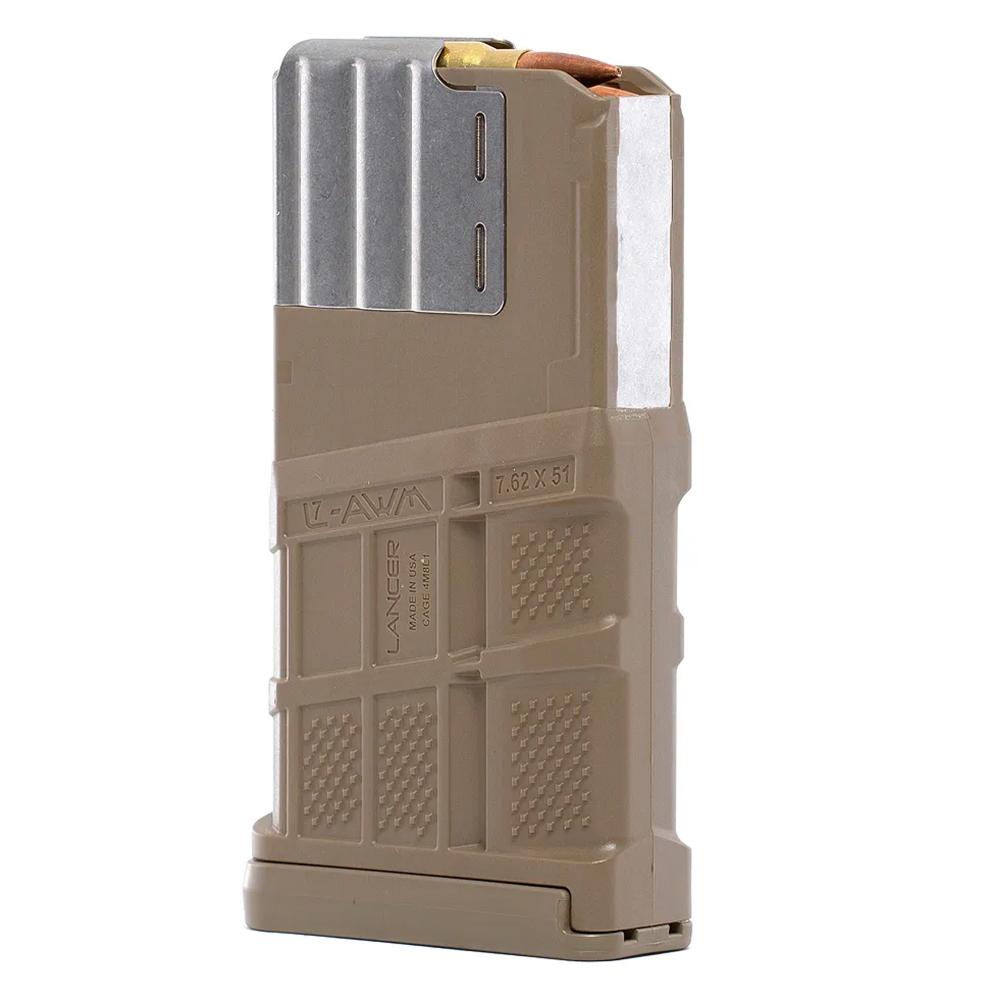 LANCER MAGAZINE L7AWM SR-25 7.62X51 20RD OPAQUE FDE - View 2
