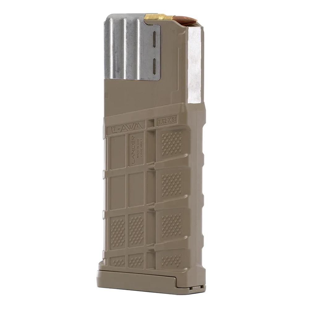 Lancer Systems L7AWM SR-25 7.62x51 25rd Gen 2 Opaque FDE Magazine - View 2
