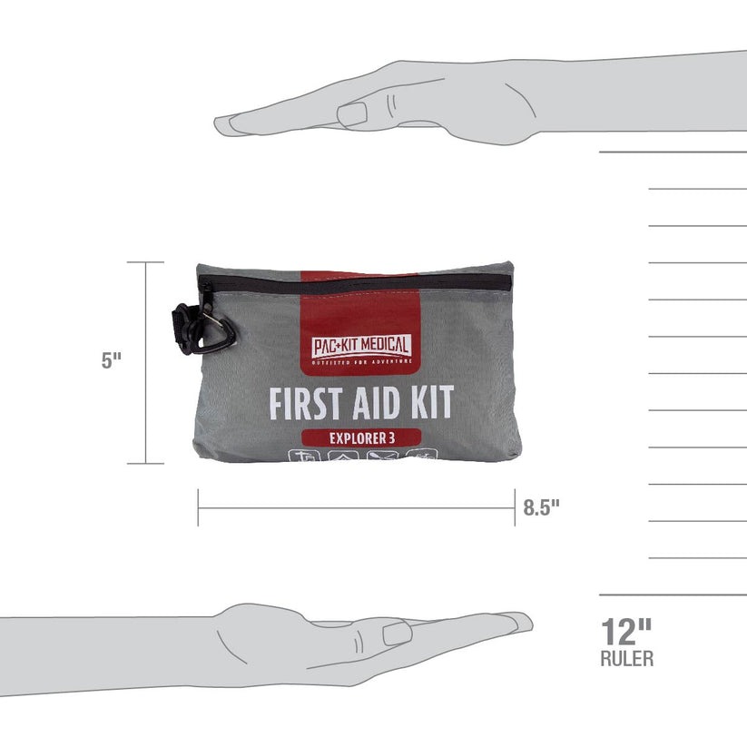 Pac-Kit Explorer 96010 Watertight First Aid Kit, 103 Pieces, Gray - View 4