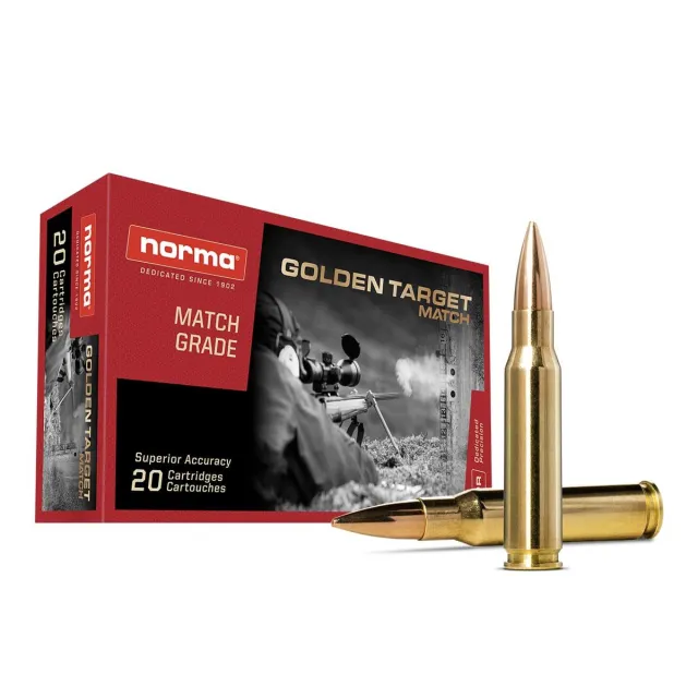 Norma 10177432 .308 Win 168gr BTHP Golden Target Match Ammo 20/Box - View 2