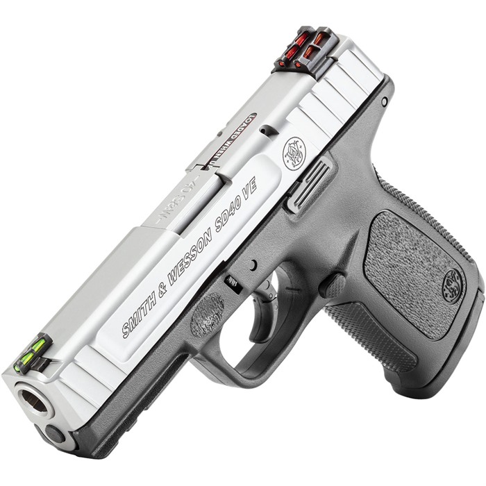 Smith & Wesson 11908 SD VE 40 S&W Caliber 4" Barrel 10+1 Capacity Matte Black Finish Picatinny Rail Frame Stainless Steel Slide Textured Polymer Grip HiViz Sights - View 3