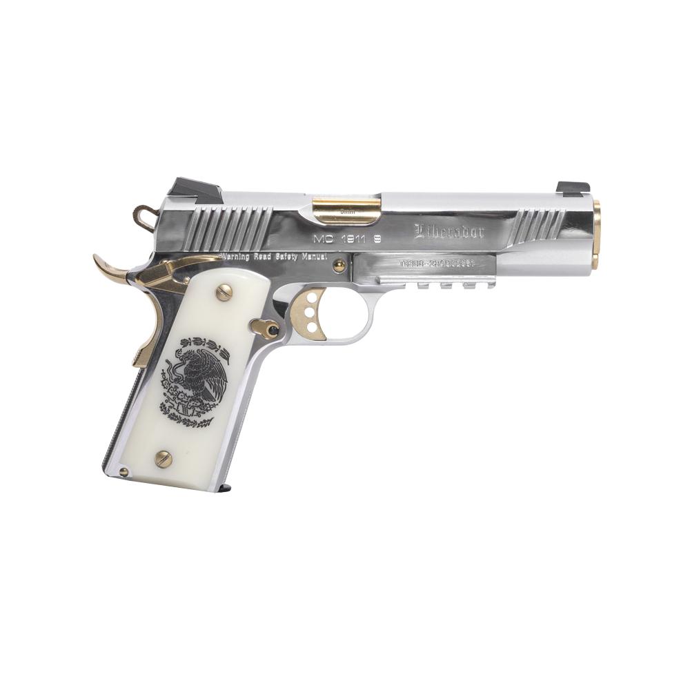 EAA GIRSAN MC1911 LIB2 38SUP 9+1 5" Titanium Nitrate Gold & Chrome - View 2