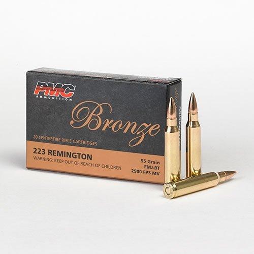 PMC 223A .223 Rem 55GR FMJ-BT Ammo, 20 Rounds, Brass Casing - View 2