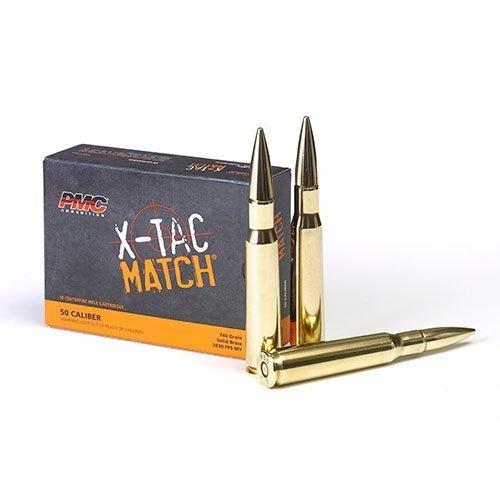 PMC 50XM X-Tac Match .50 BMG 740gr Solid Brass Ammo 10 Rounds - View 2