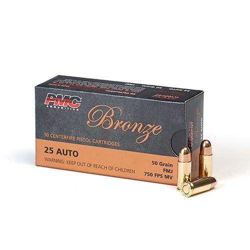 PMC 25A Bronze 25ACP 50gr Full Metal Jacket 50 Per Box/20 Case - View 2