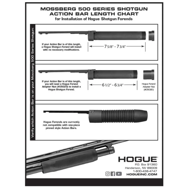 Hogue 05001 Overmolded Shotgun Forend Mossberg 500 12 Ga - View 2