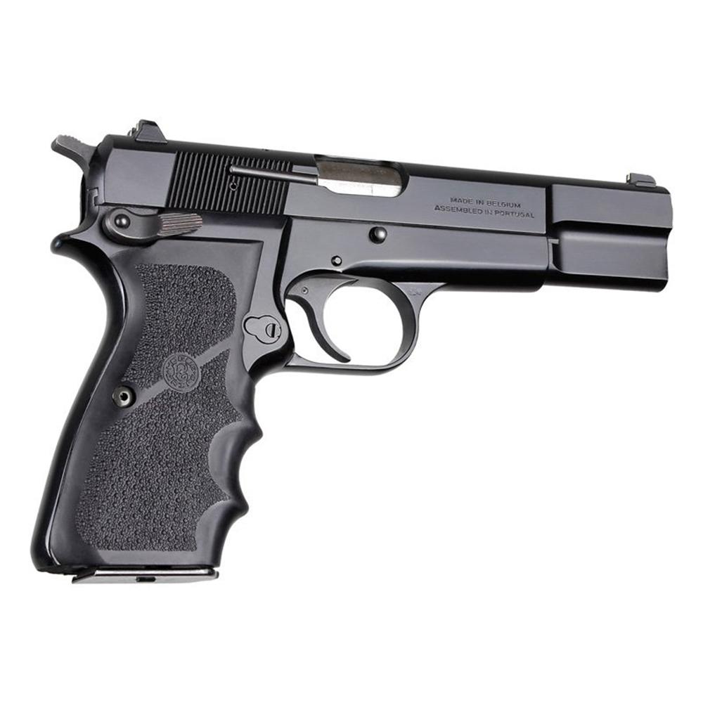 Hogue 09000 Rubber Grip Black with Finger Grooves for Browning Hi-Power - View 2