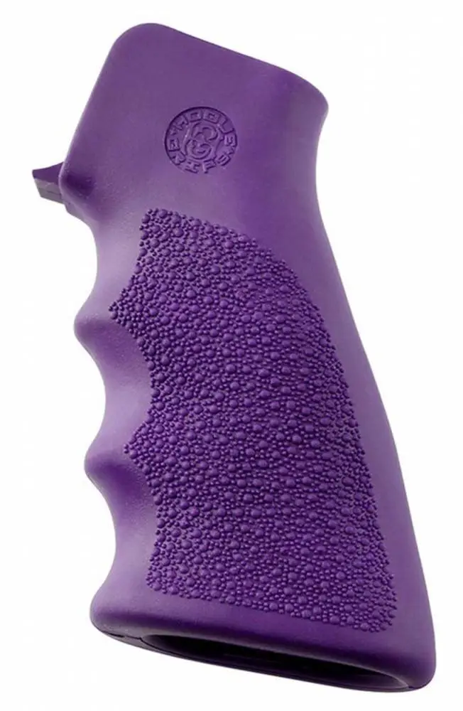 Hogue 15006 OverMolded Grip Purple Rubber with Finger Grooves AR-15 M16 - View 2