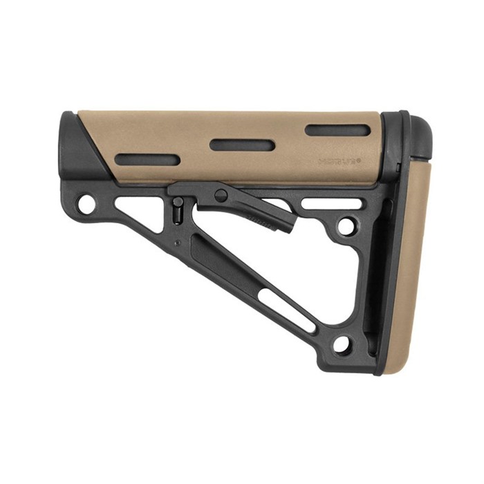 Hogue 15350 OverMolded Collapsible Buttstock Tan Rubber AR-15 M4 FDE - View 2