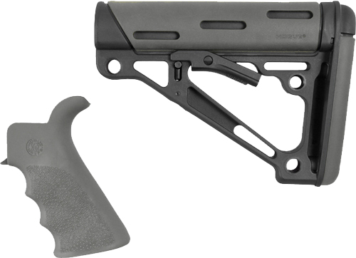 Hogue OverMolded AR-15 Kit Grey w- Grip and Buttstock - View 2